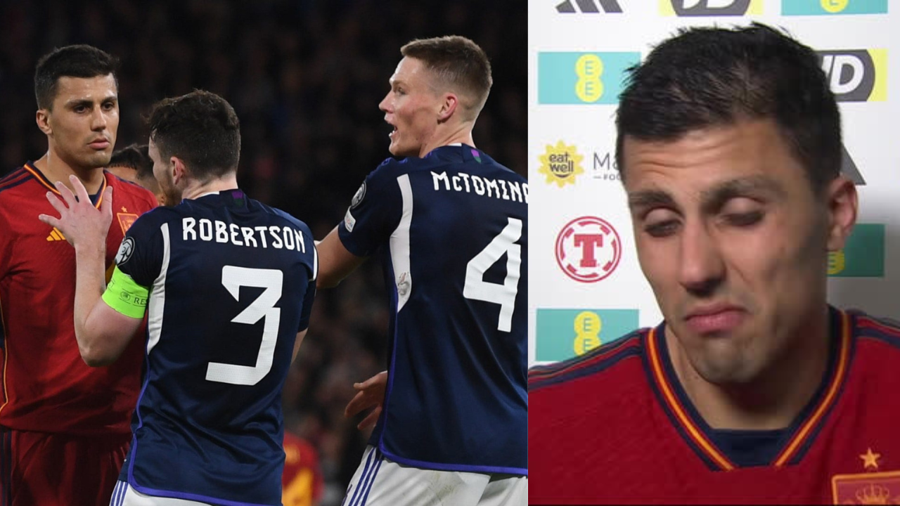 "This Is Weird Coming From A Former Atletico Madrid Player" - Fans Erupt As Rodri Complains That Scotland Players Wasted Time And Provoked Players During Their Win Against Spain