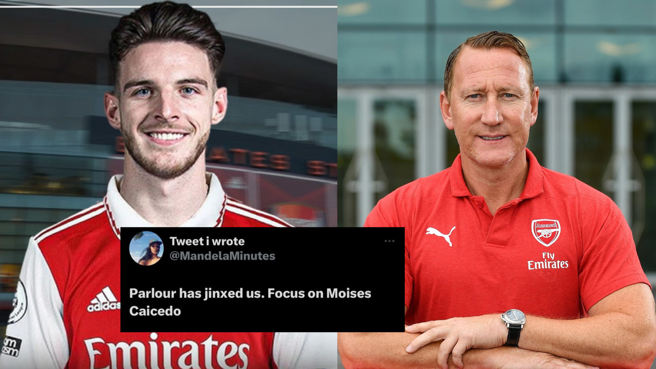"Parlour Has Jinxed Us, Focus On Moises Caicedo", Fans React Back As Former Arsenal Player, Ray Parlour, Said That Declan Rice Is Surely Playing For Arsenal Next Season